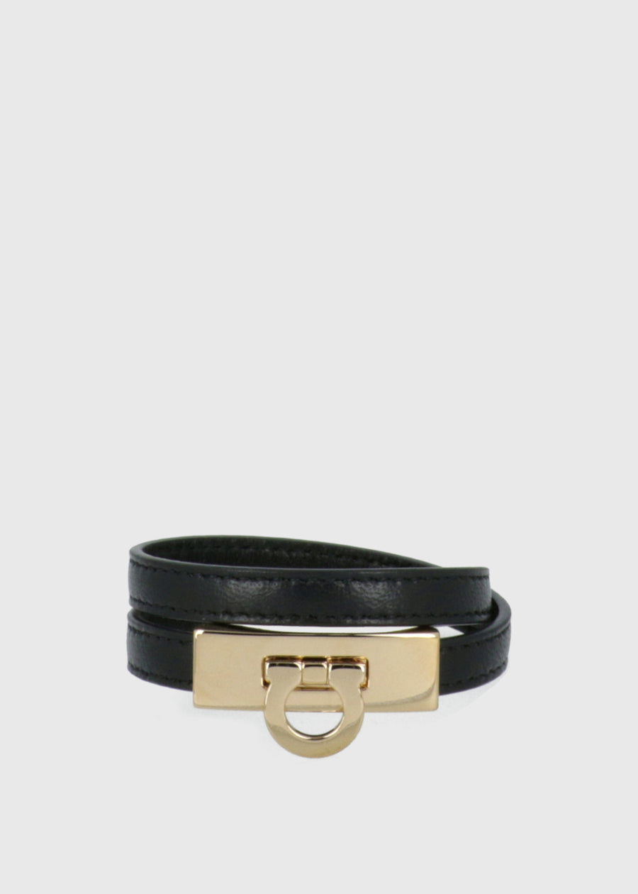 Ferragamo Pulsera de dos vueltas Gancini FRG-760768