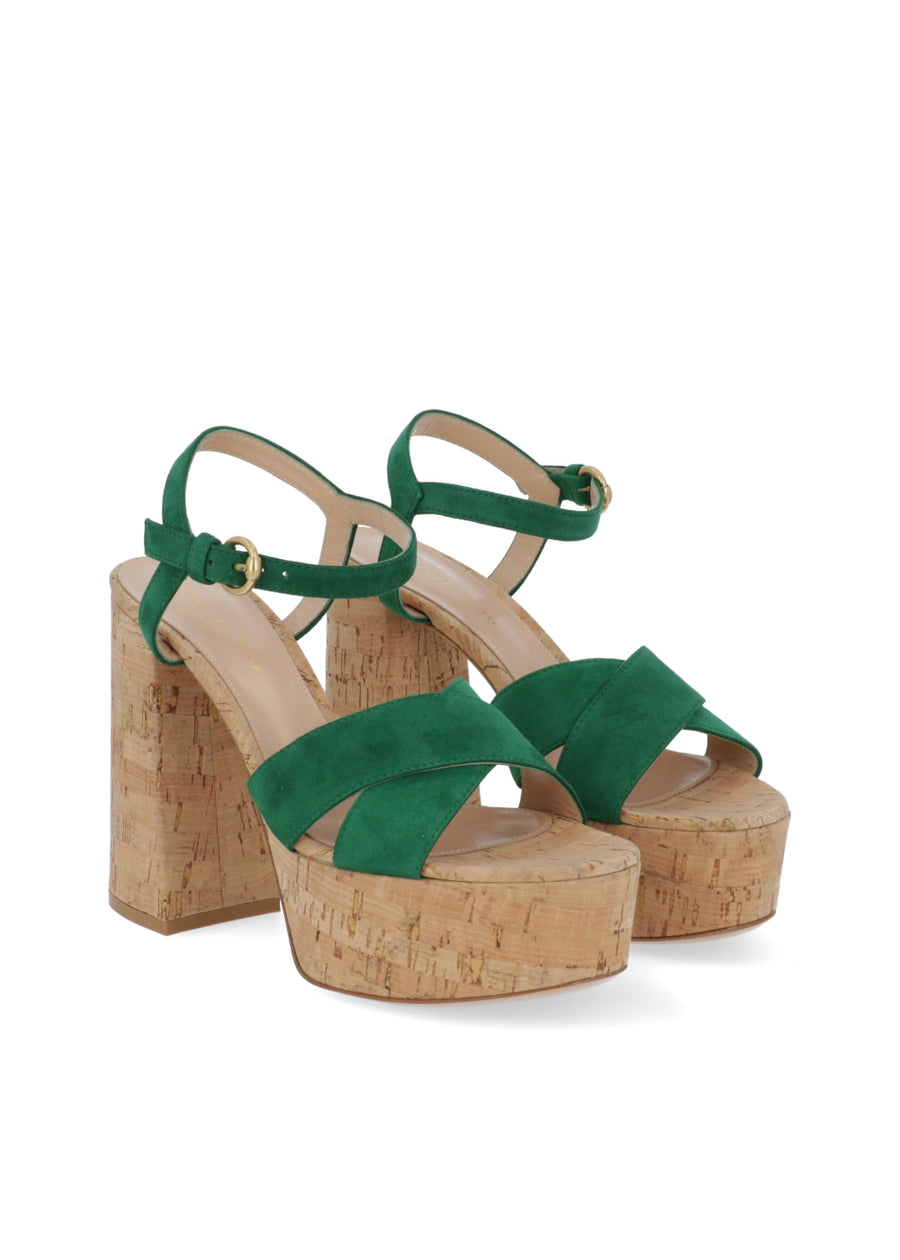 Gianvito Rossi Sandalias multicolor de plataforma GNR-31522