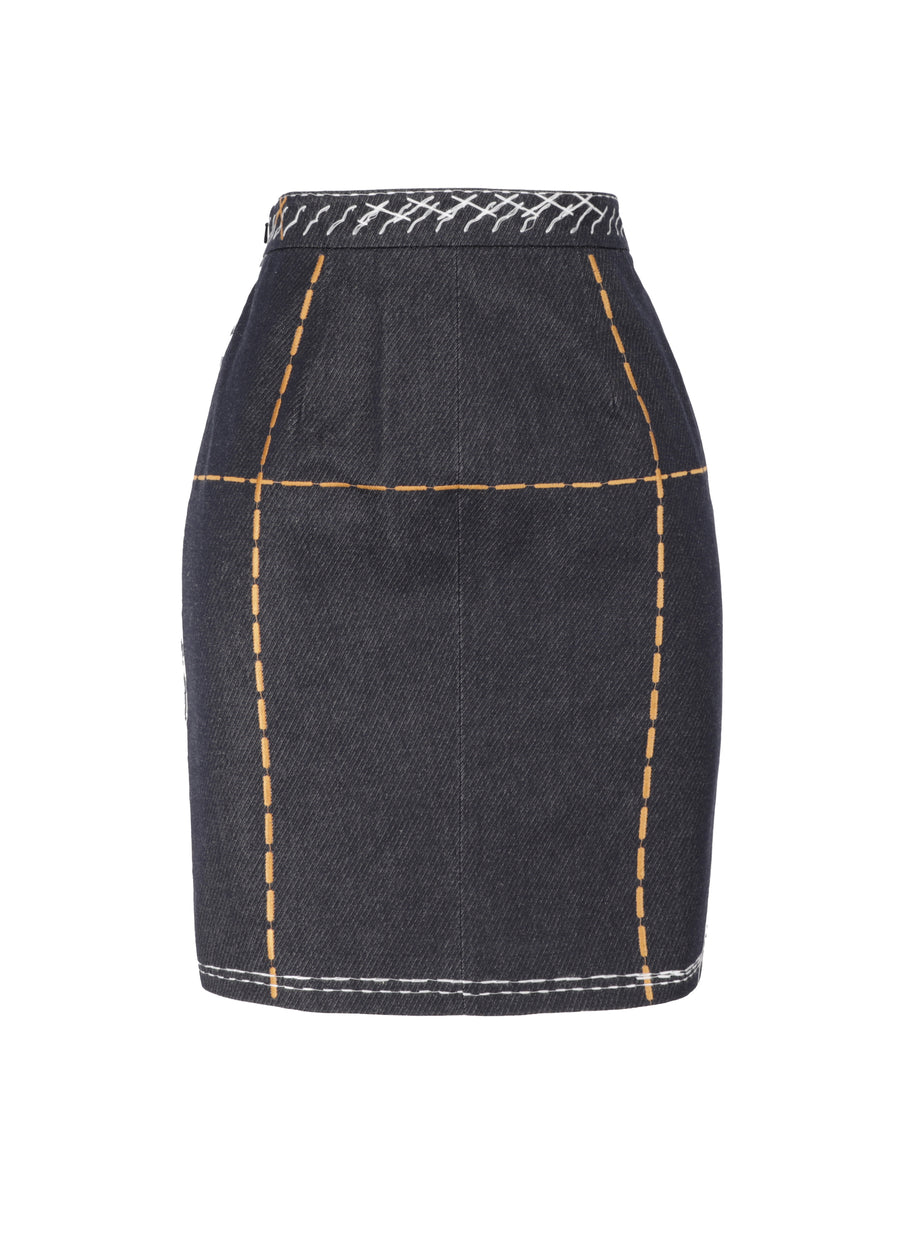 Moschino Falda con costura en contraste MSC-A0109