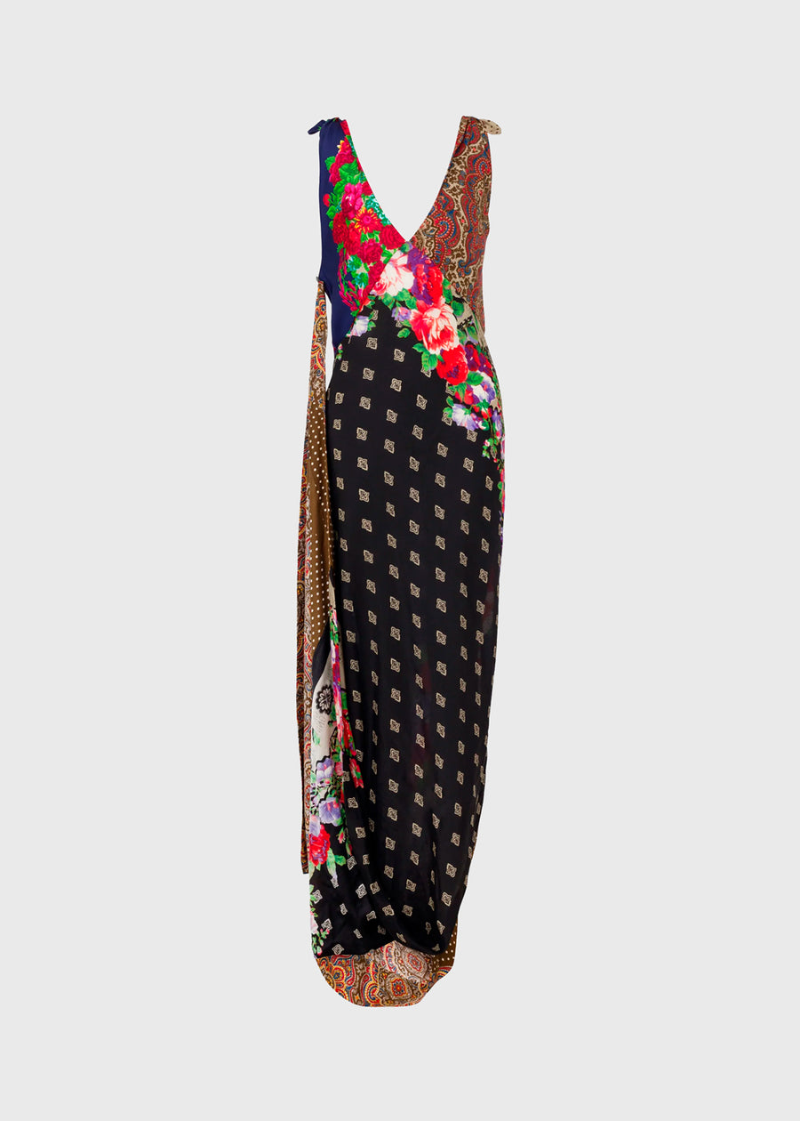 MOSCHINO Vestido patchwork floral MSC-A0415