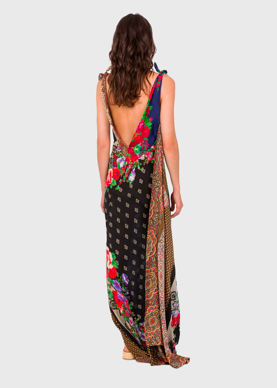 MOSCHINO Vestido patchwork floral MSC-A0415