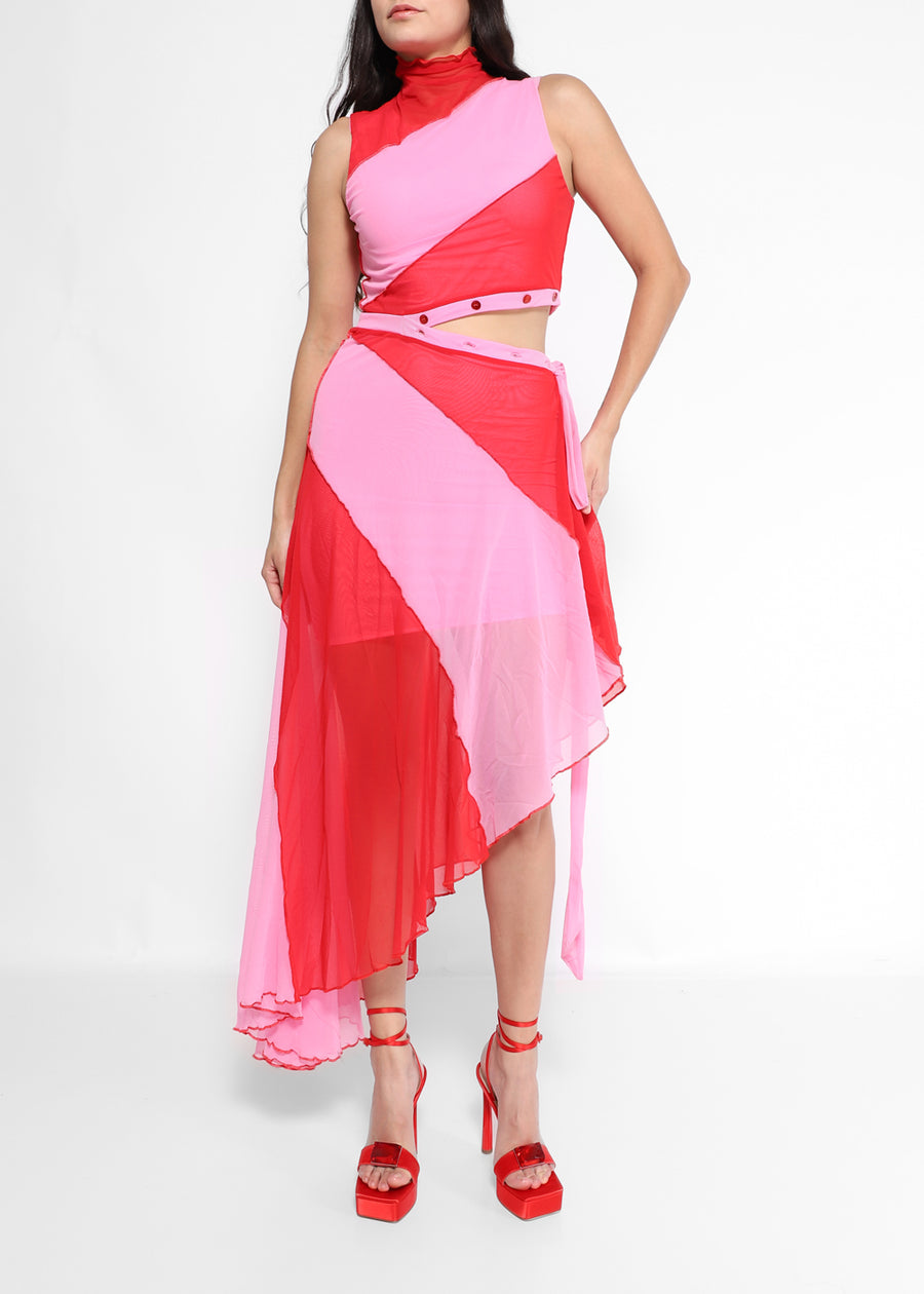 PRABAL GURUNG Vestido Asimetrico PBG-D32S1S2