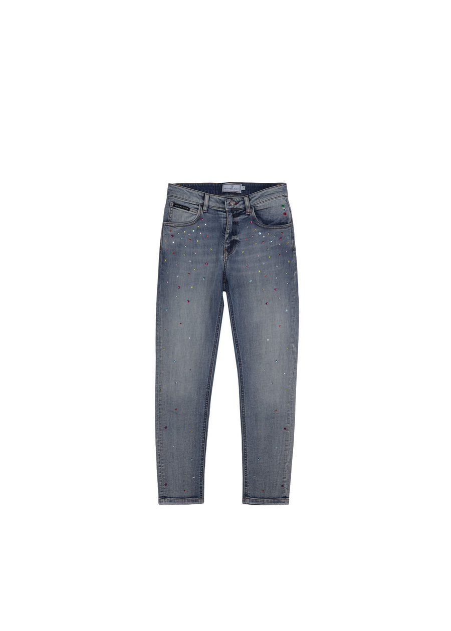 Philipp Plein Jeans con cristales PLP-2DP00P