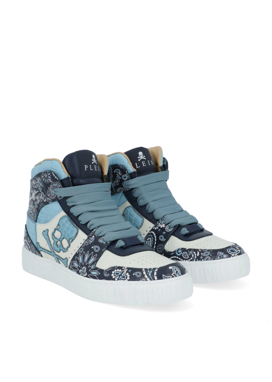 Philipp Plein Sneaker high-top Paisley para hombre PLP-MSC3840