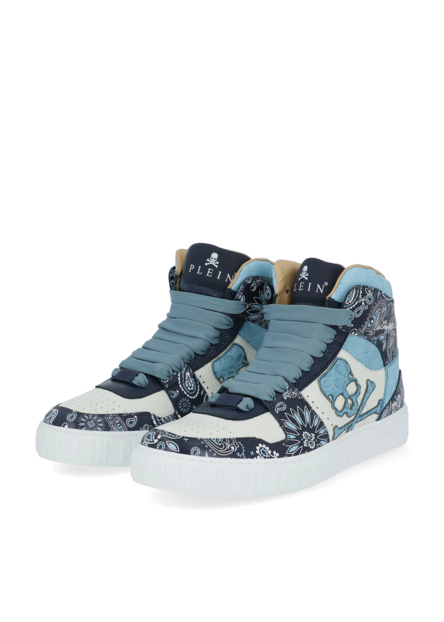 Philipp Plein Sneaker high-top Paisley para hombre PLP-MSC3840