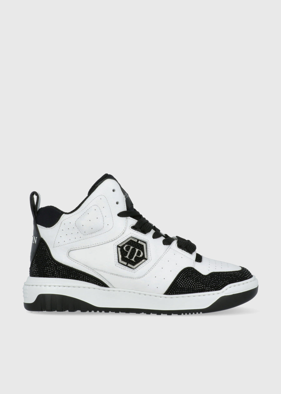 Philipp Plein Sneakers altas con cristales PLP-MSC3957