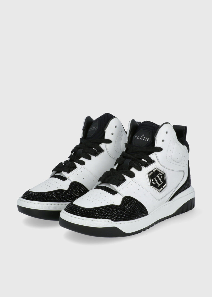 Philipp Plein Sneakers altas con cristales PLP-MSC3957
