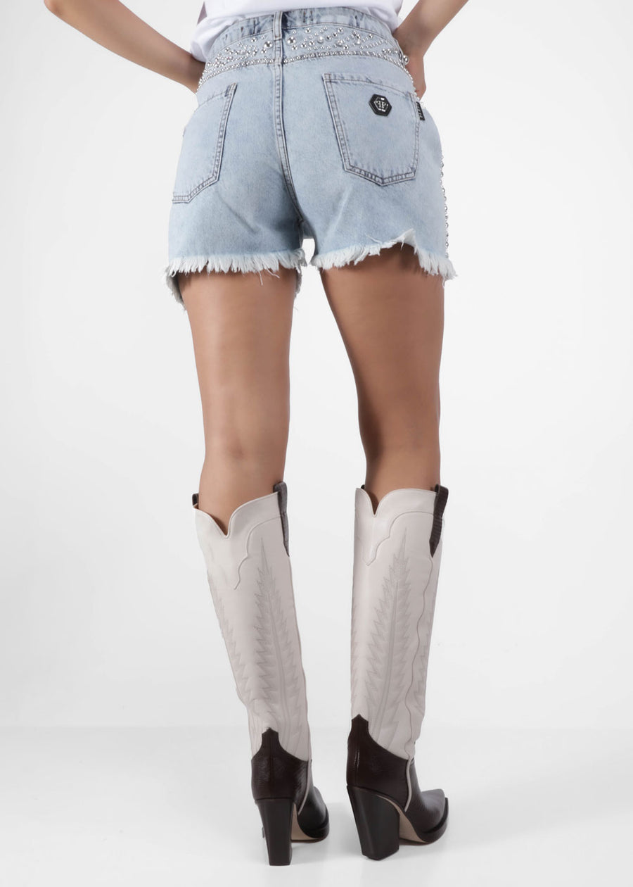Philipp Plein Shorts con cristales PLP-WDT2356