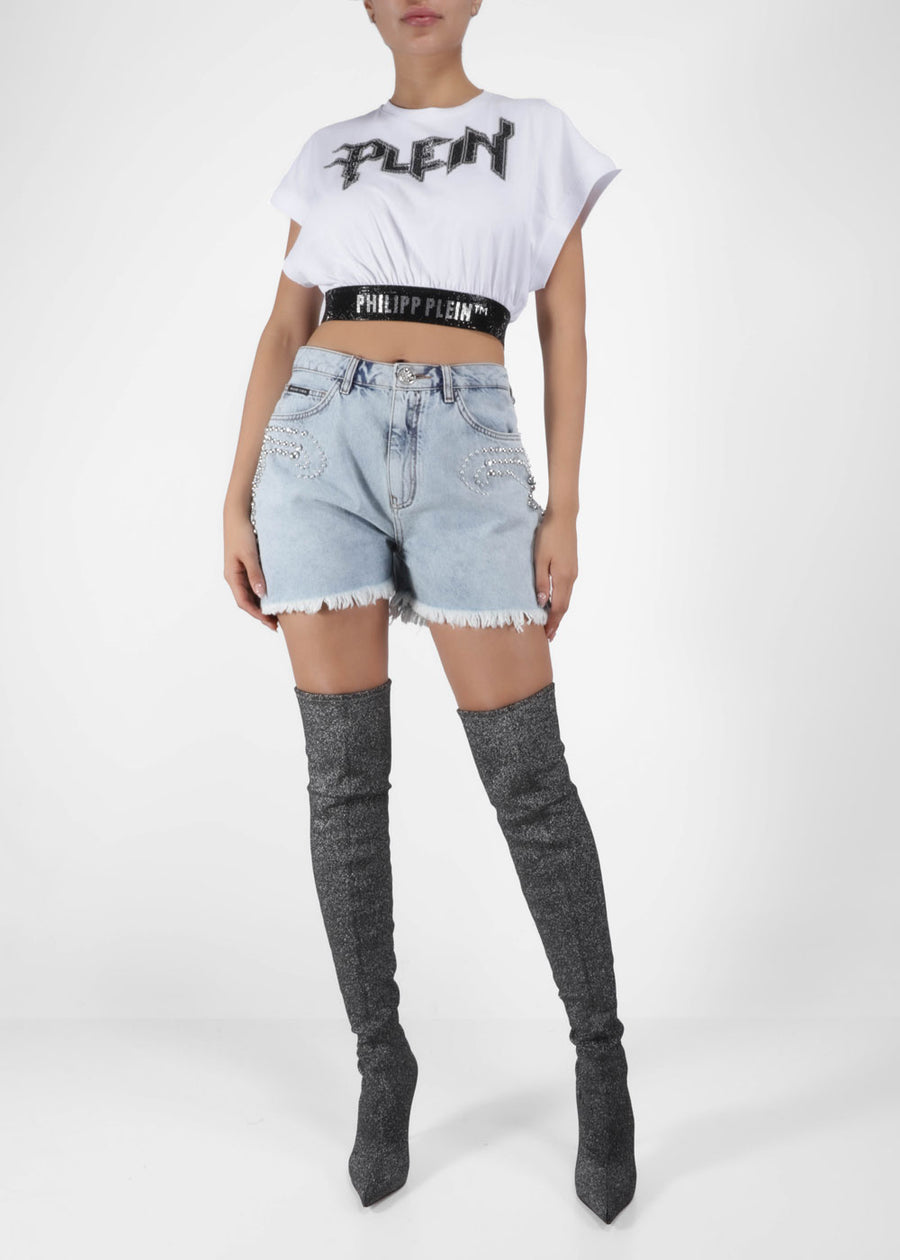 Philipp Plein Shorts con cristales PLP-WDT2356