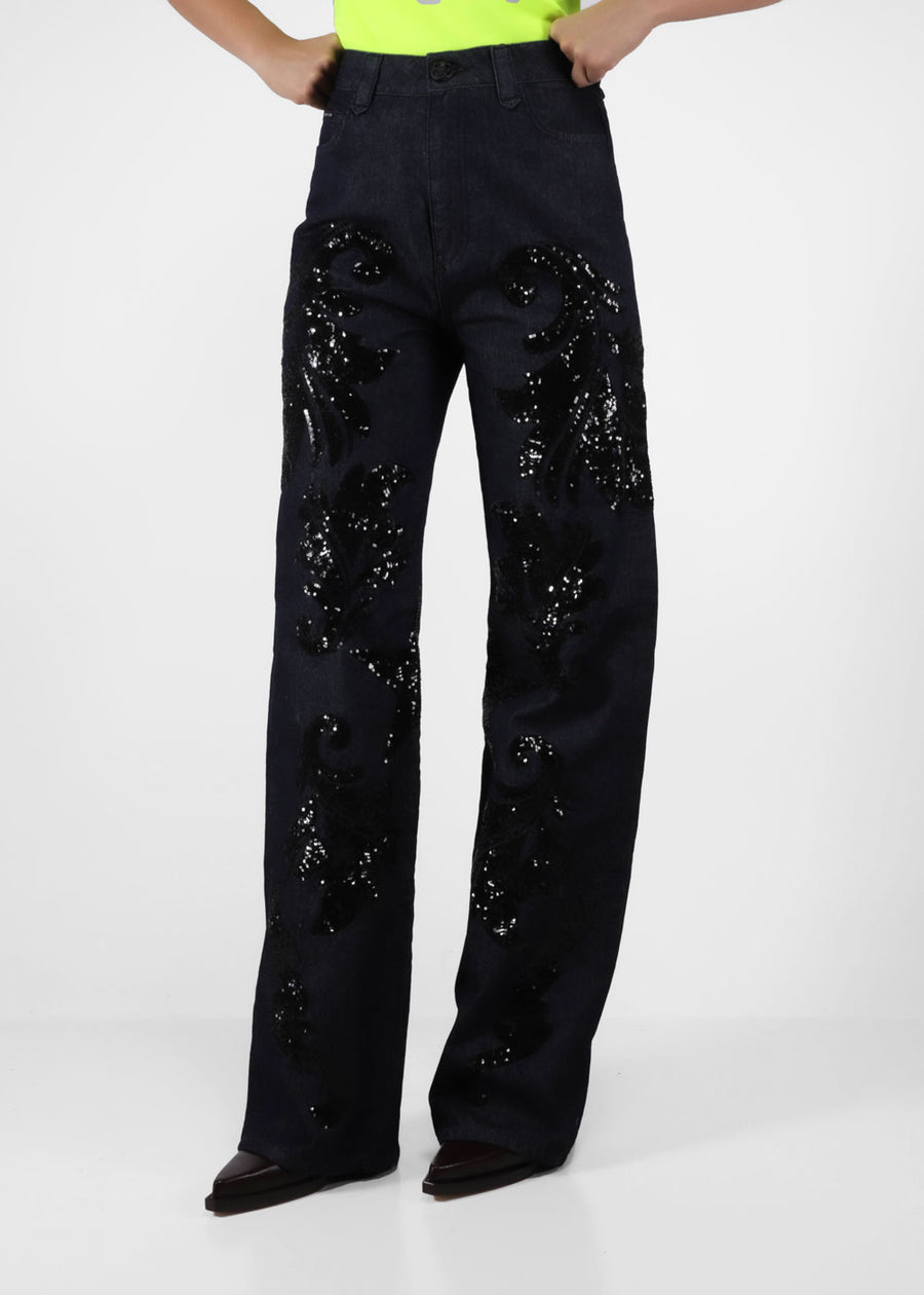 Philipp Plein Jeans con lentejuela PLP-WDT2409