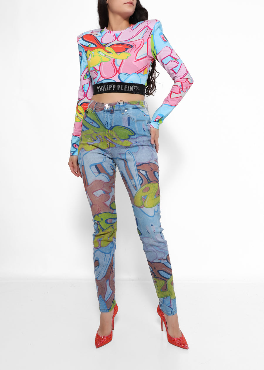 Philipp Plein Jeans estampados PLP-WDT2458
