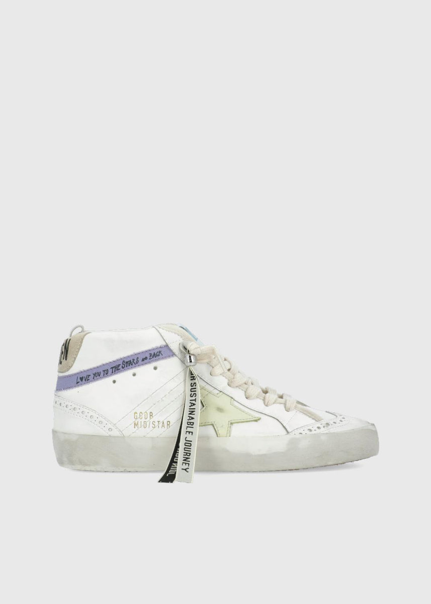 Golden Goose tenis Mid Star para mujer GLG ZDMIDSTA Blanco 26.0