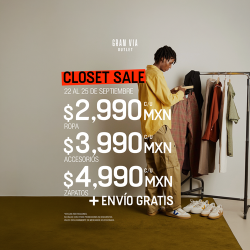 Closet Sale con Ropa a $2,990 MXN