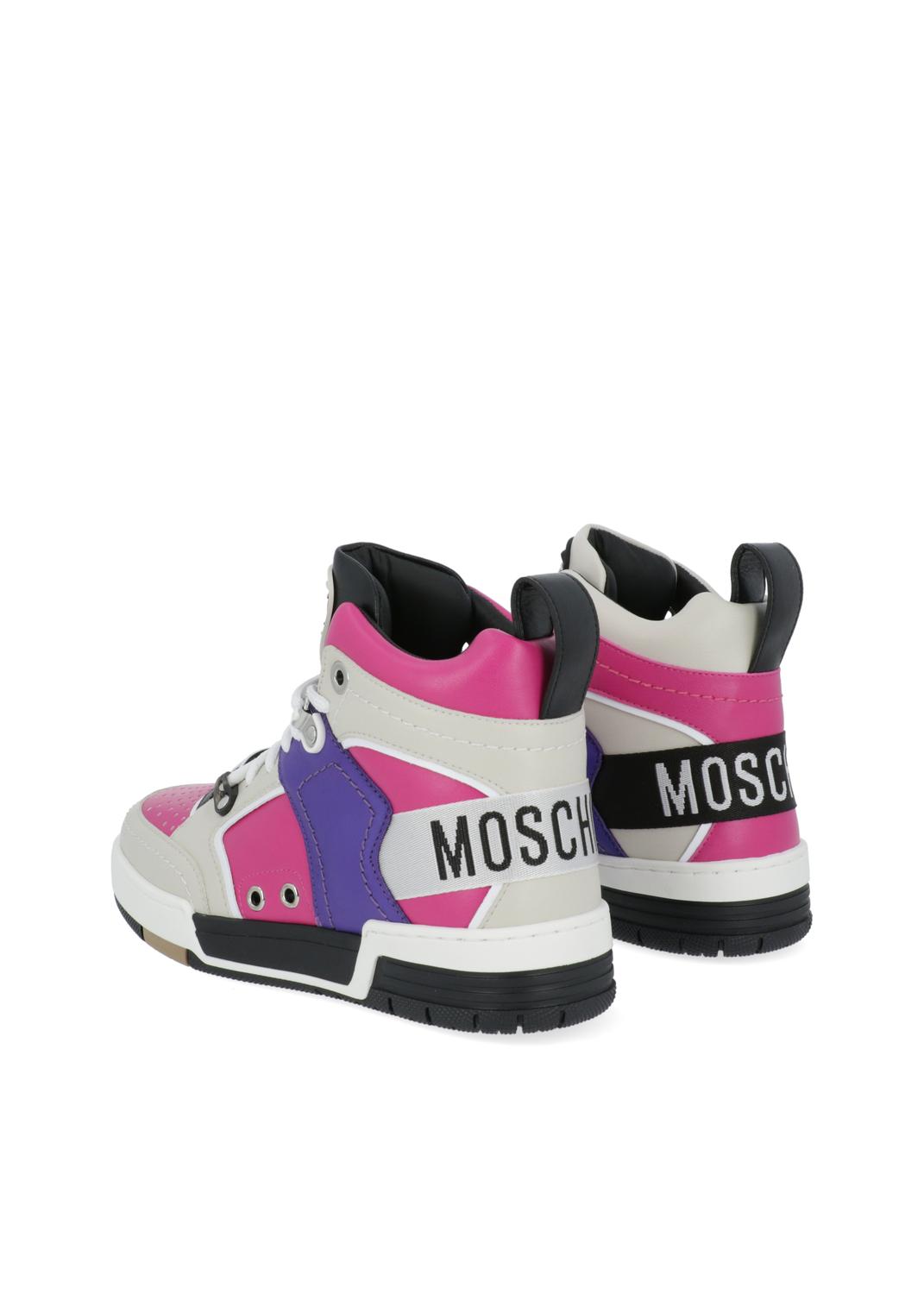 Moschino tenis altos para mujer Streeball MSC-MA15604