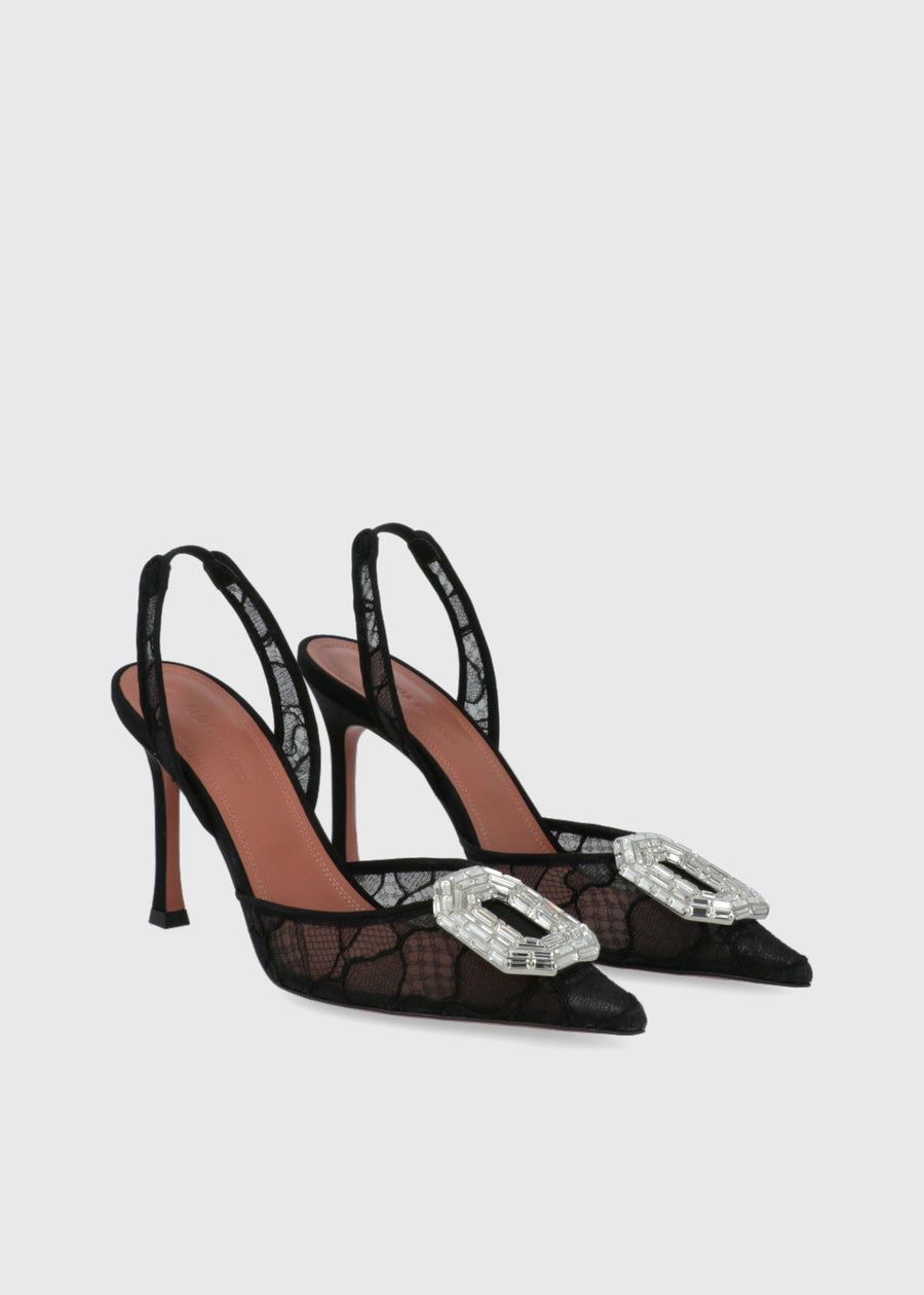Amina Muaddi Zapatillas Camelia Lace Sling MMD-CAMELASL