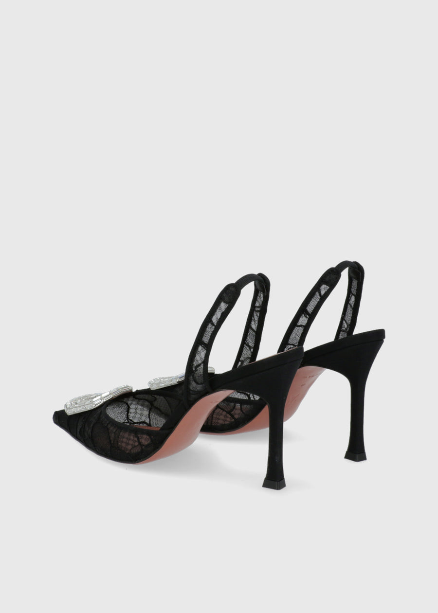 Amina Muaddi Zapatillas Camelia Lace Sling MMD-CAMELASL