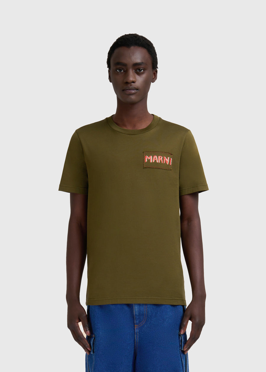 Marni T-Shirt con estampado de logo distorsionado MRI-HUMU0198