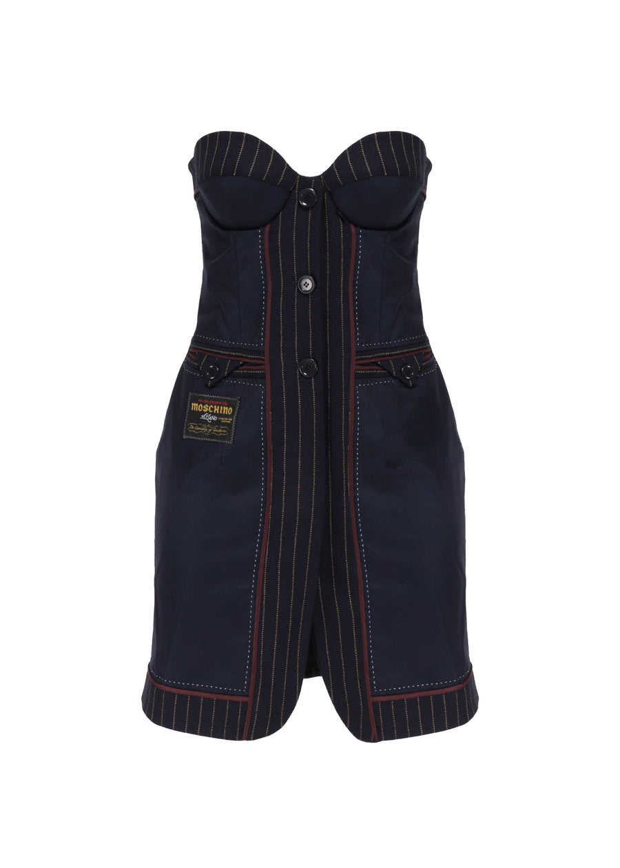 Moschino Vestido bustier de lana MSC-A0414