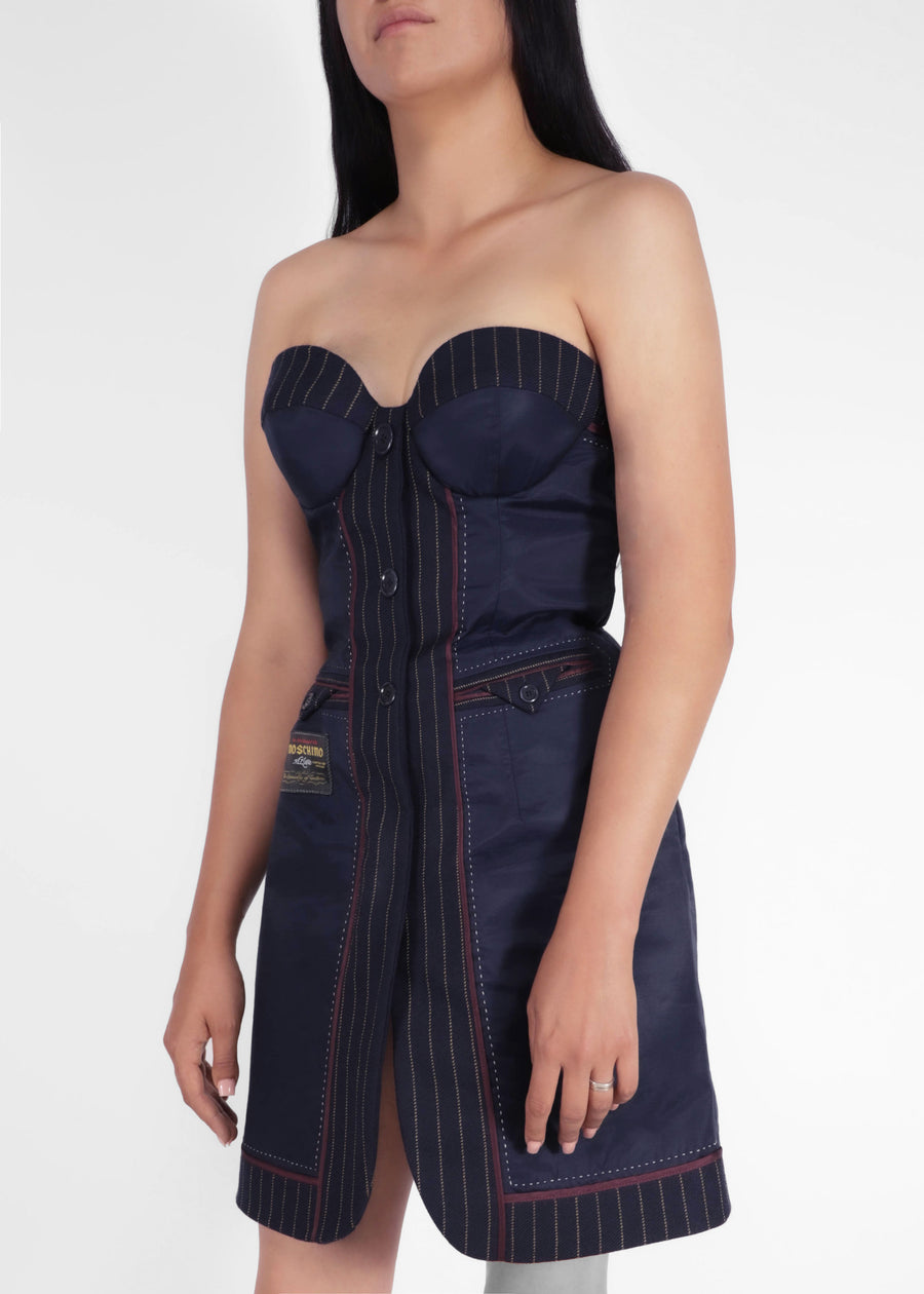 Moschino Vestido bustier de lana MSC-A0414