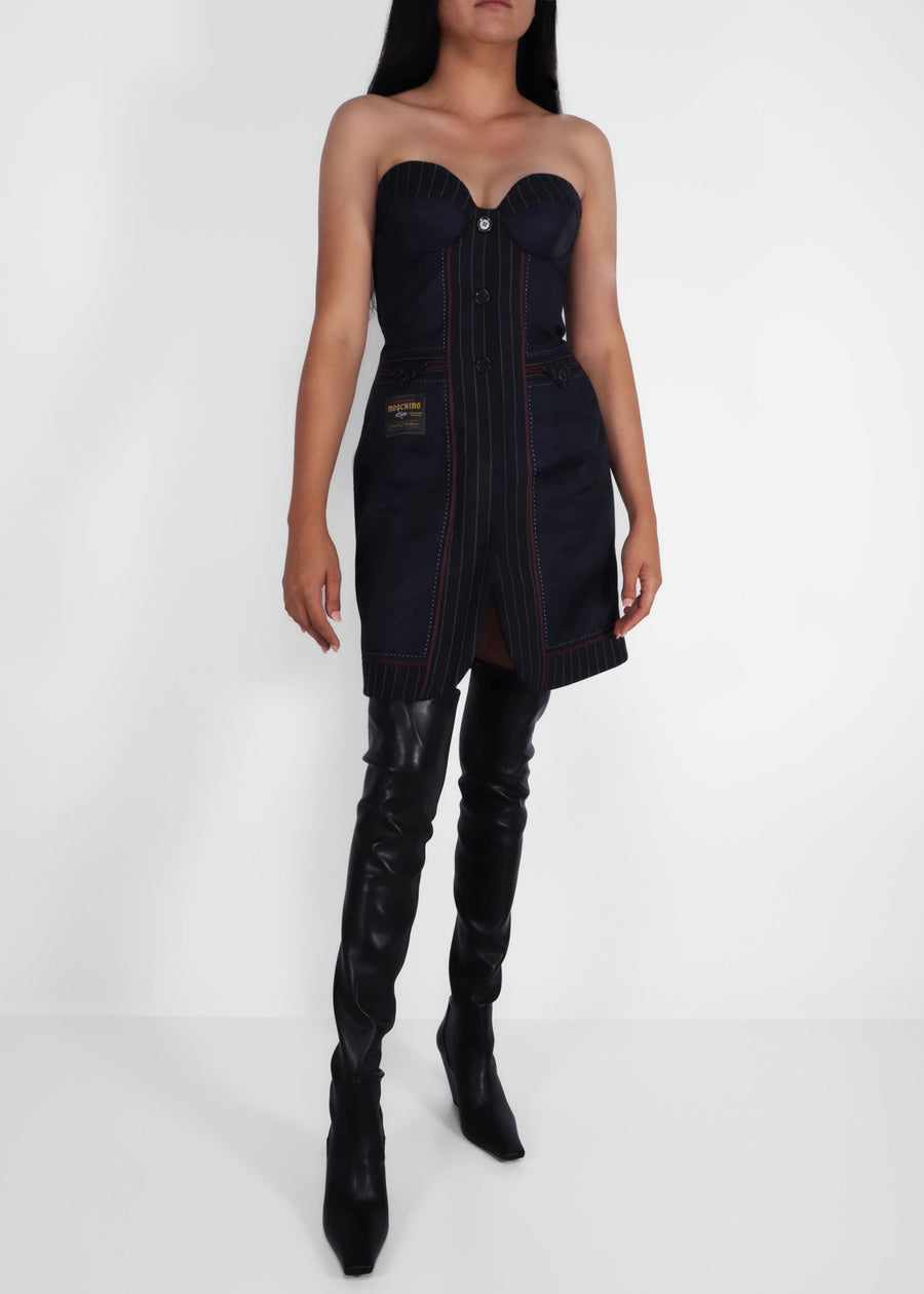 Moschino Vestido bustier de lana MSC-A0414