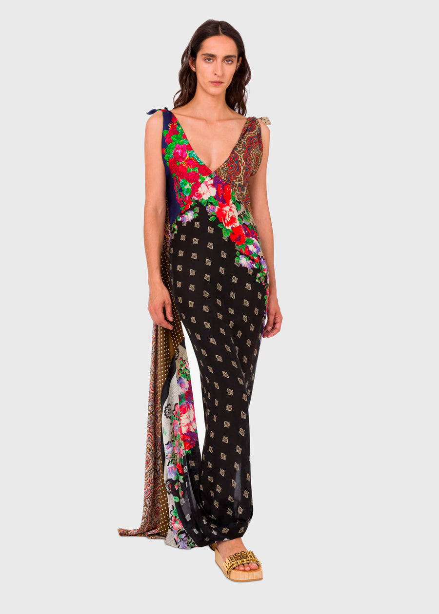 MOSCHINO Vestido patchwork floral MSC-A0415