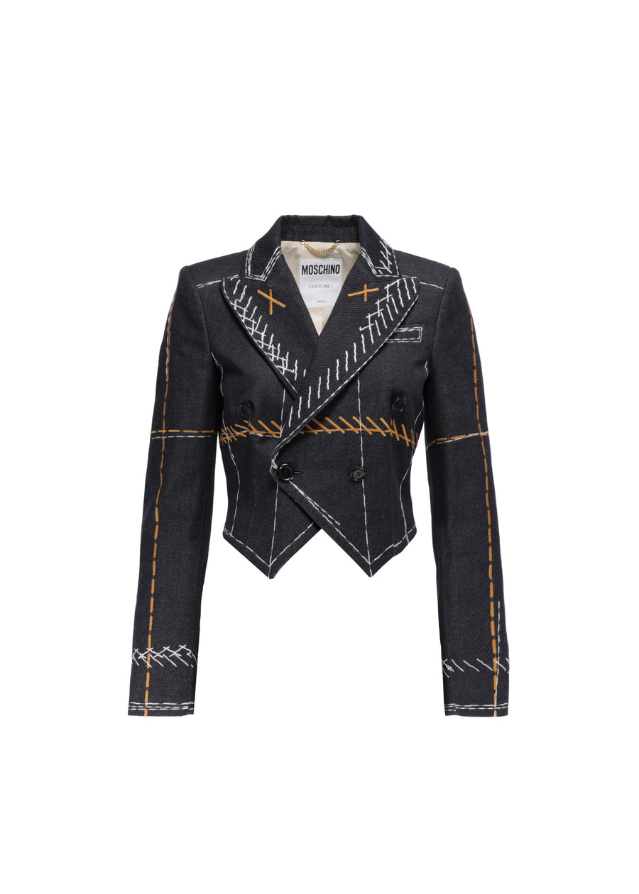 Moschino Blazer con costura en contraste MSC-A0521
