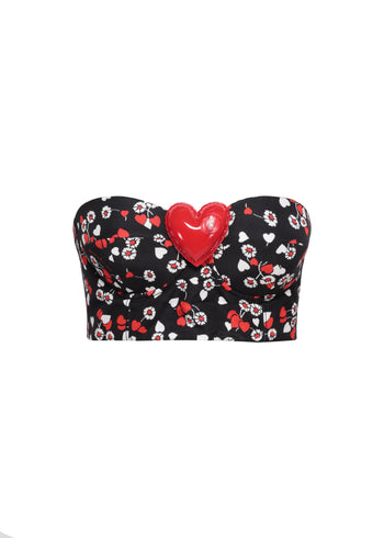 Moschino Crop top Inflable Heart   MSC-J1404