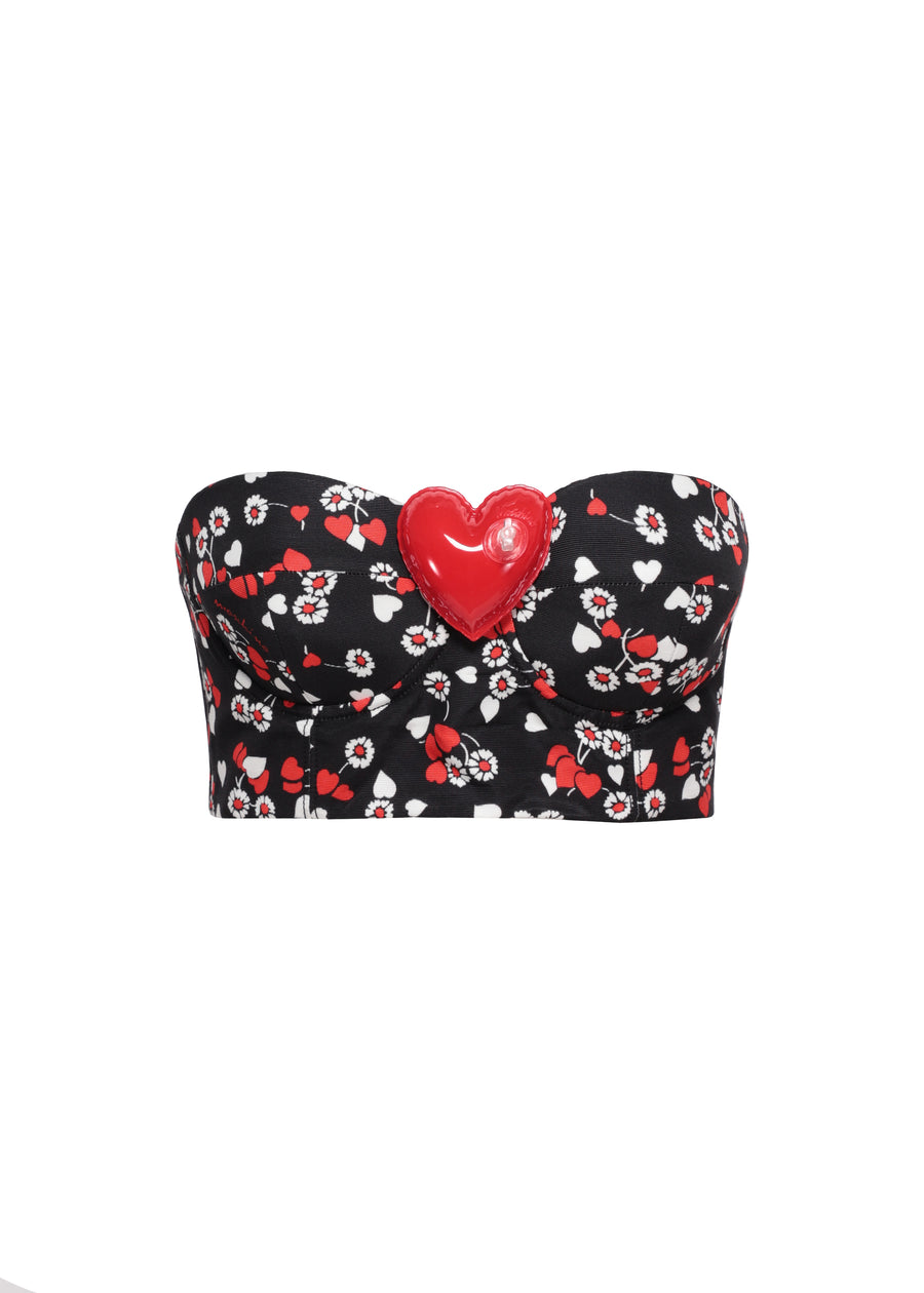 Moschino Crop top Inflable Heart   MSC-J1404
