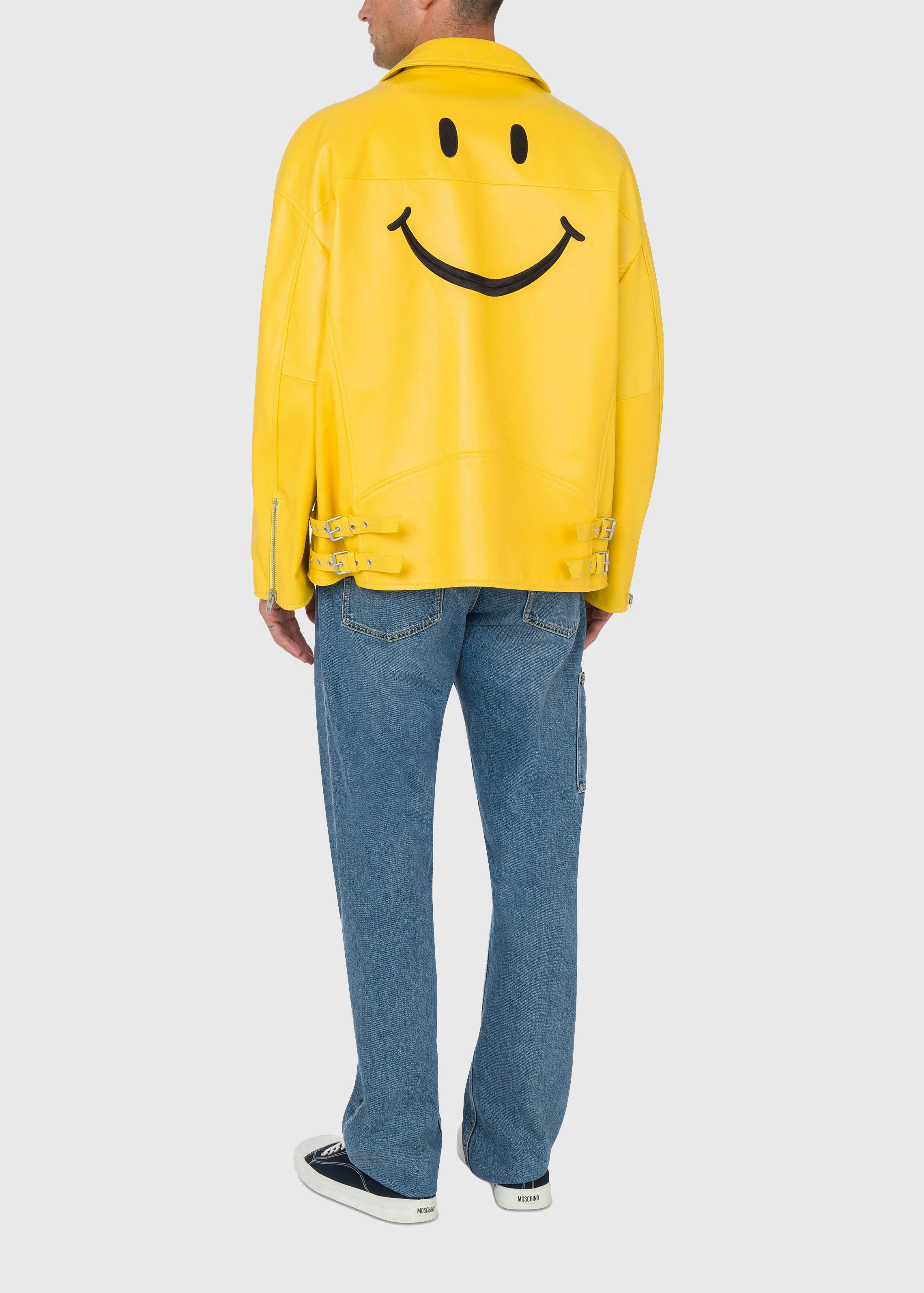 Moschino Chamarra Nappa Biker Smiley® MSC-ZZA3708