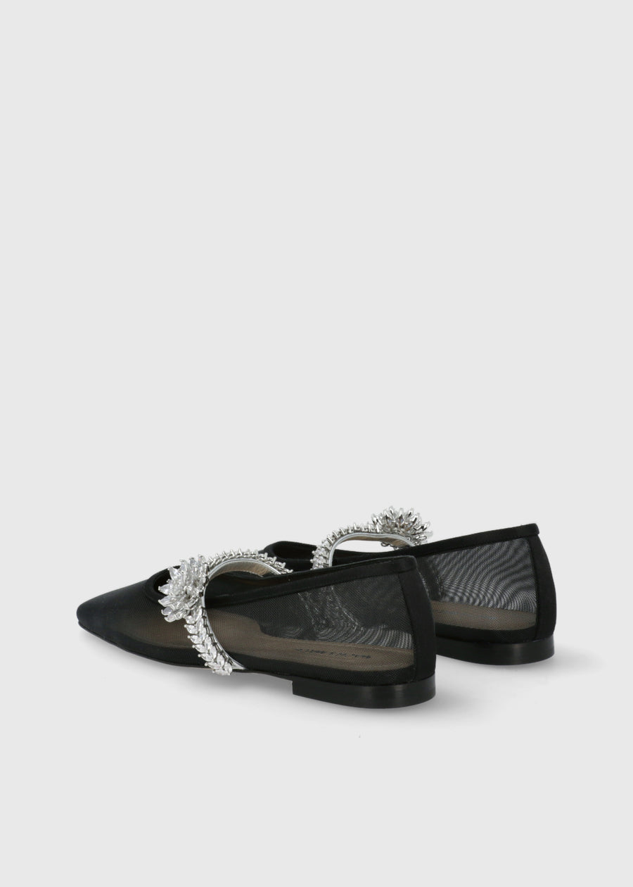 Mach & Mach Ballerinas Lotus Flower Jewelled  MYM-S0913