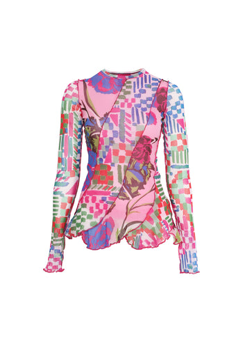 PRABAL GURUNG Top de mesh  PBG-B10E2F2