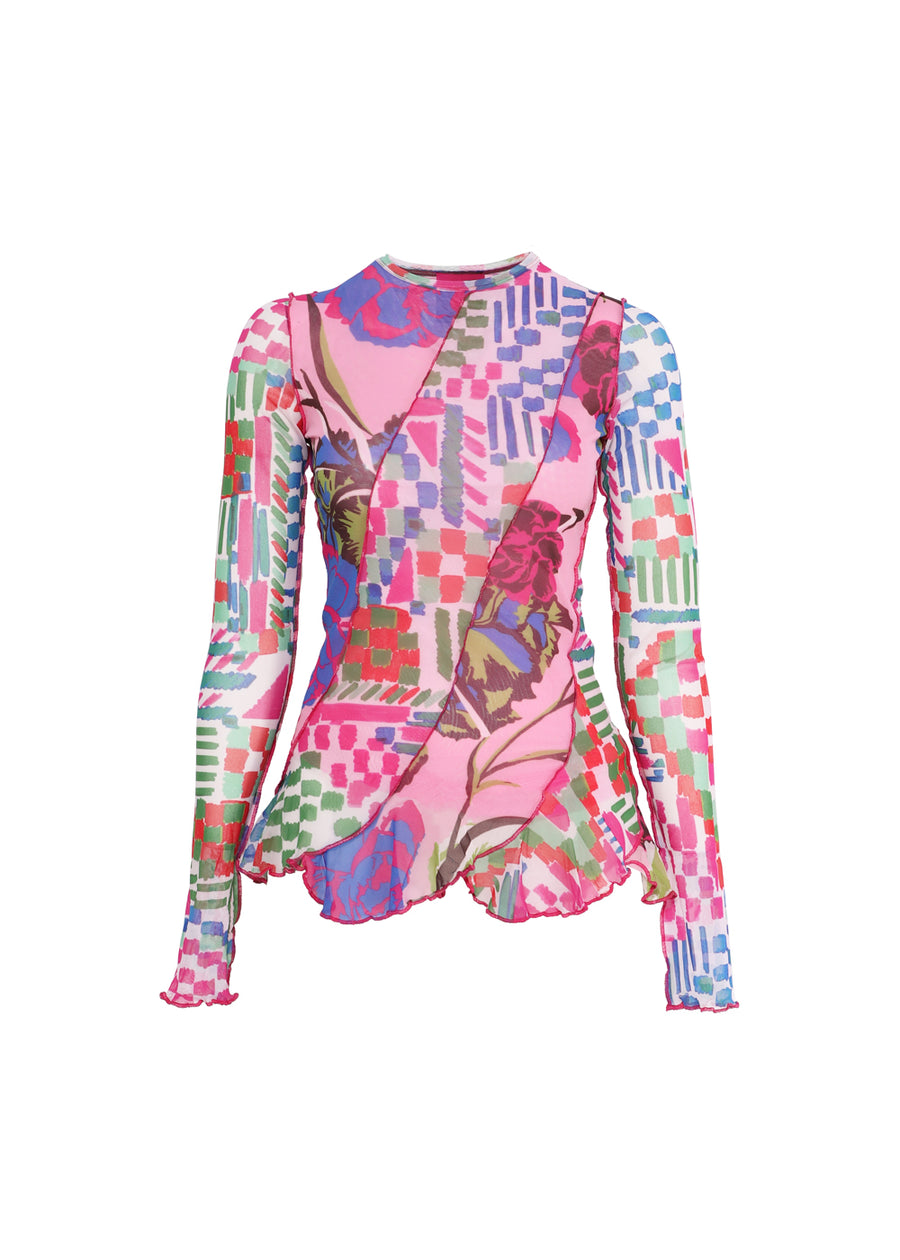 PRABAL GURUNG Top de mesh  PBG-B10E2F2