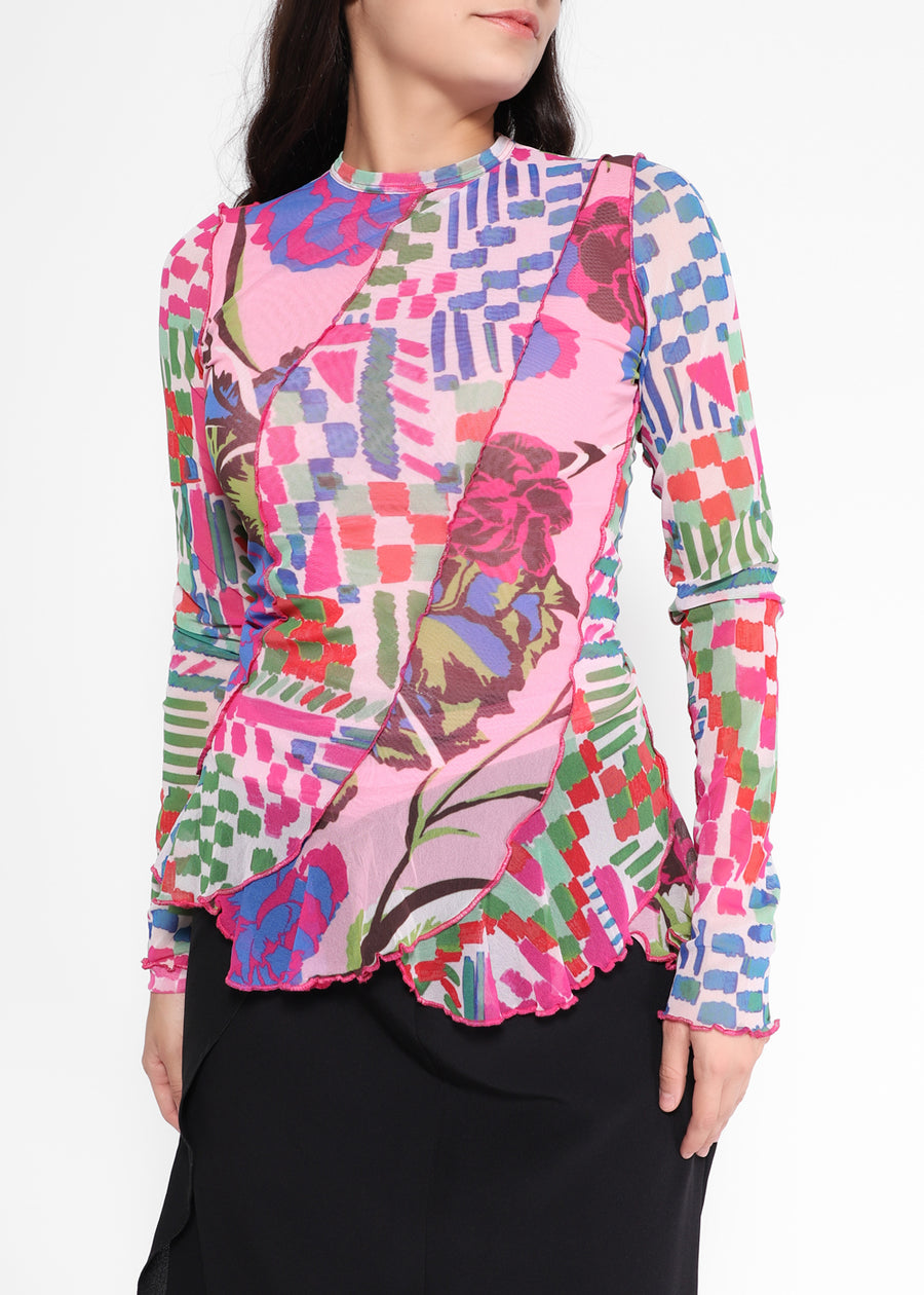 PRABAL GURUNG Top de mesh  PBG-B10E2F2