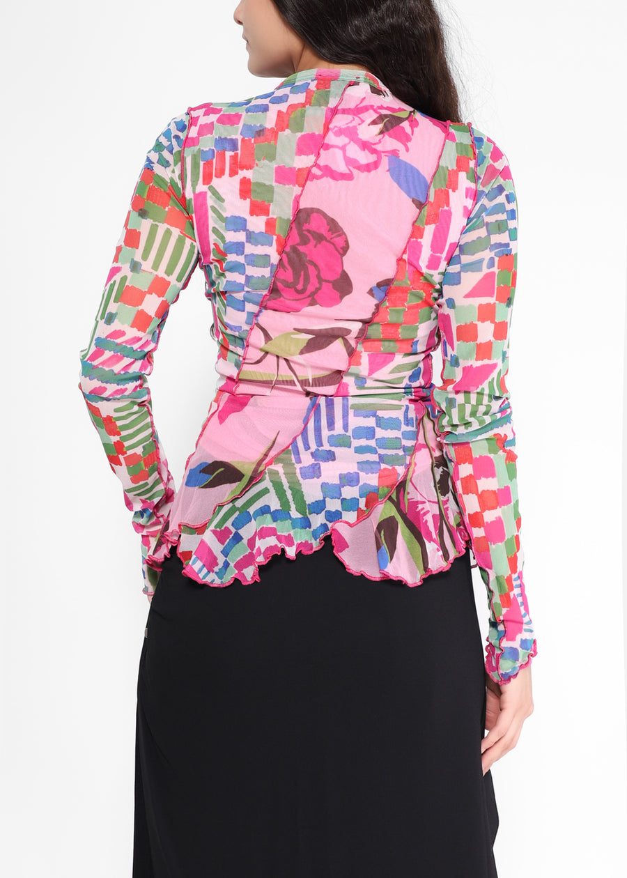 PRABAL GURUNG Top de mesh  PBG-B10E2F2