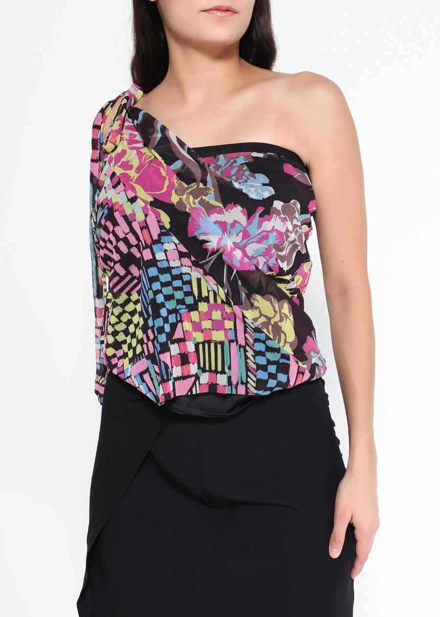 PRABAL GURUNG Top asimétrico PBG-S06F1E1