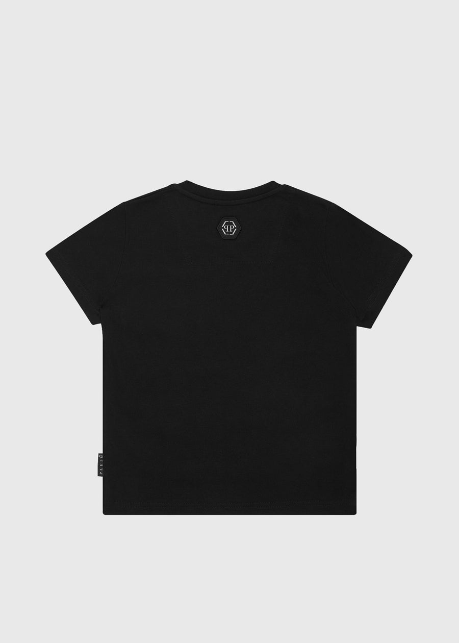 Philipp Plein T-shirt Round Neck SS Strass Skull&B PLP-BTK1324