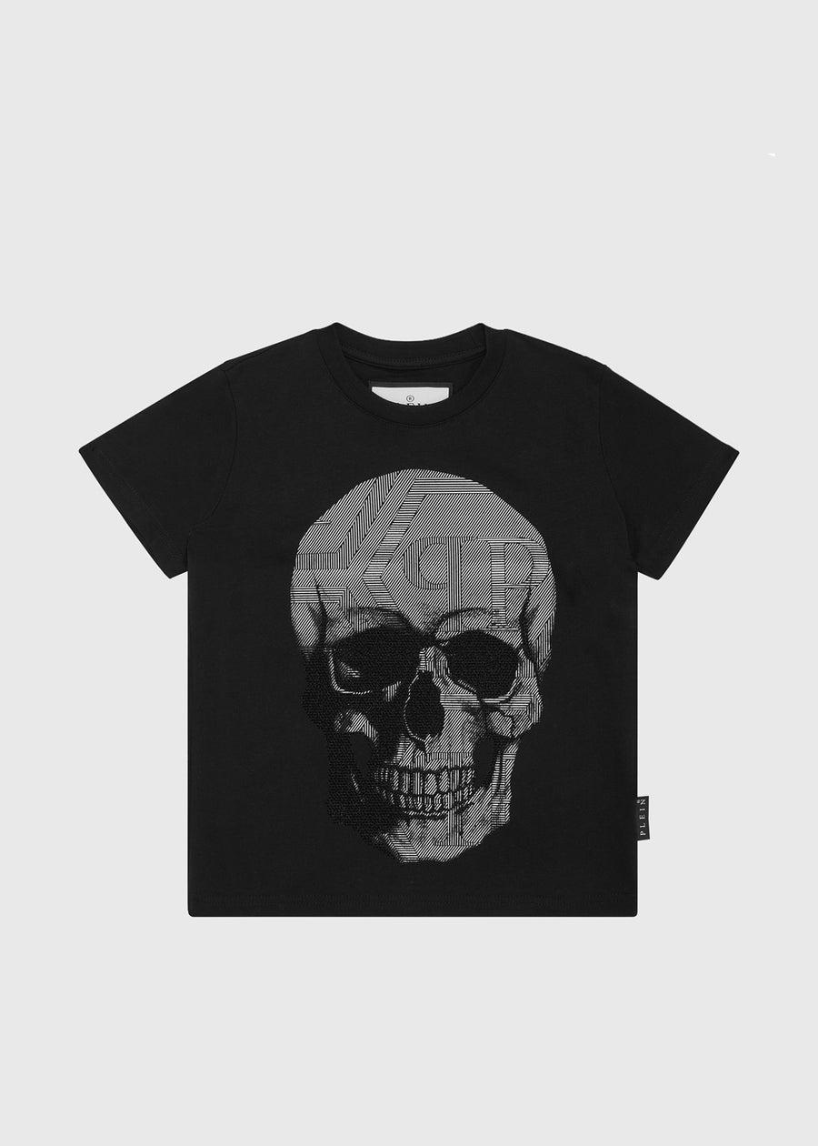 Philipp Plein T-shirt Round Neck SS Strass Skull PLP-BTK1329
