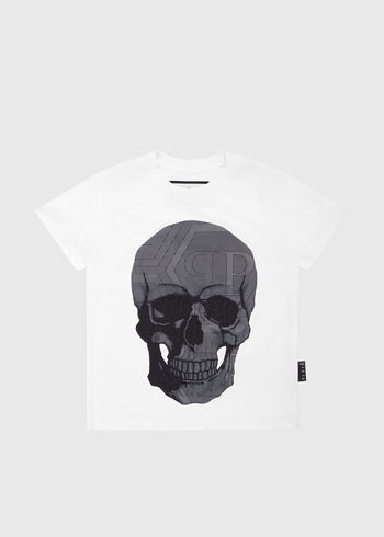 Philipp Plein T-shirt Round Neck SS Strass Skull PLP-BTK1329