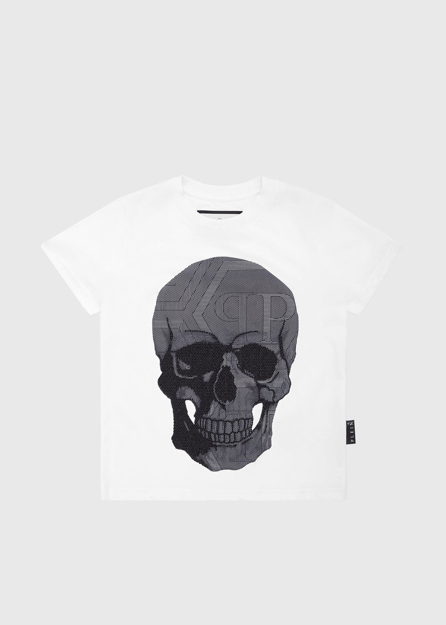 Philipp Plein T-shirt Round Neck SS Strass Skull PLP-BTK1329