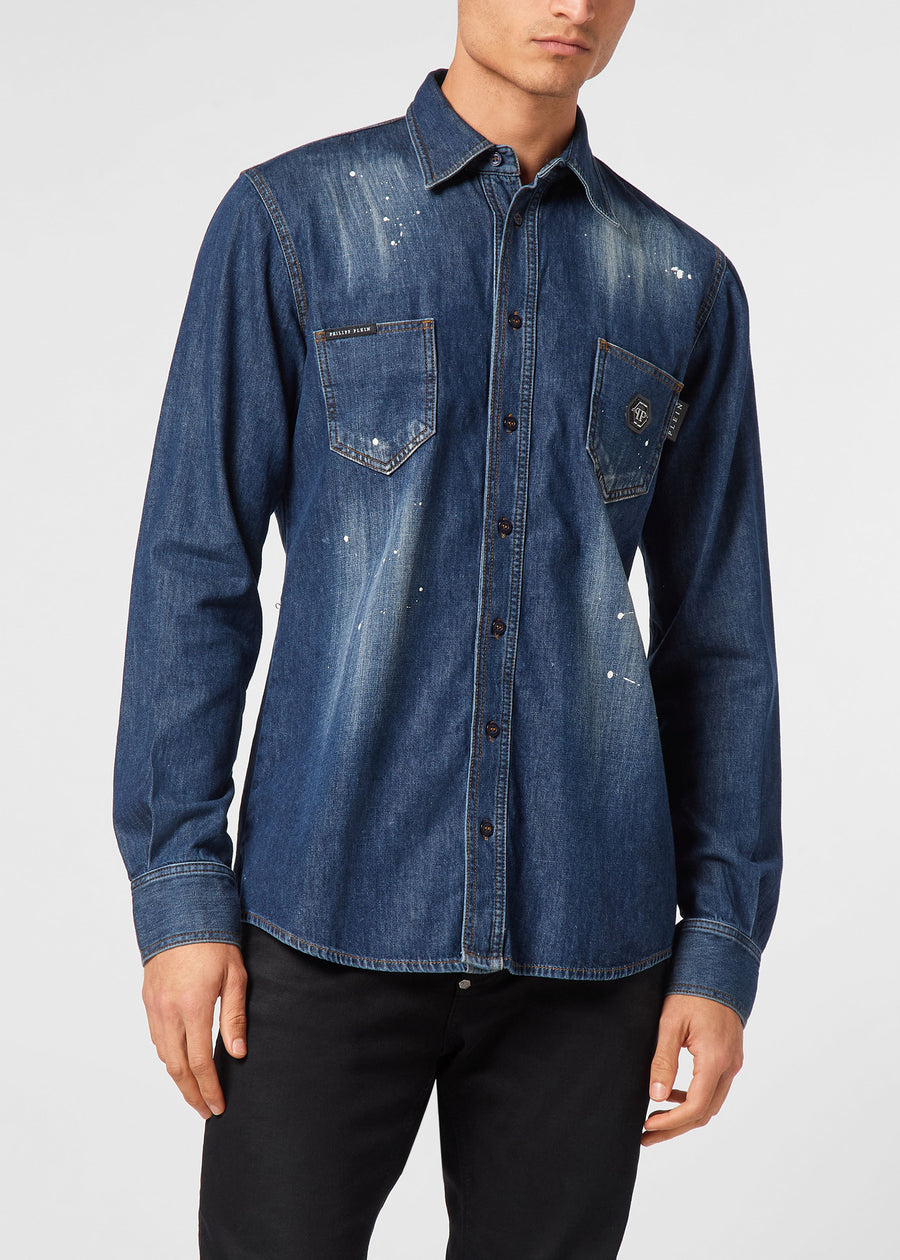 Philipp Plein Camisa denim PLP-MDP0237