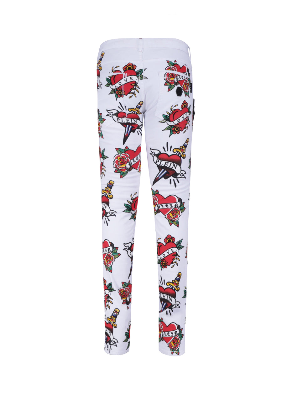 Philipp Plein Pantalón Corazones PLP-MDT3460