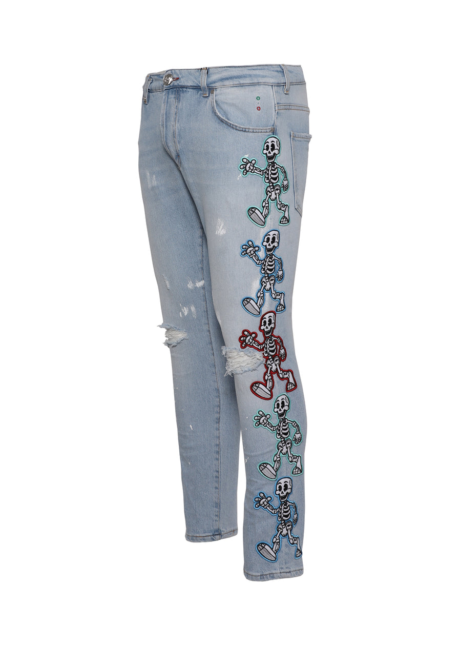 Philipp Plein Jeans fit recto con parches PLP-MDT3779