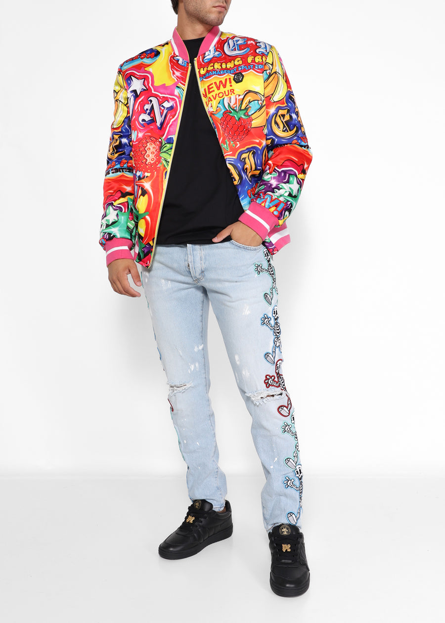 Philipp Plein Jeans fit recto con parches PLP-MDT3779