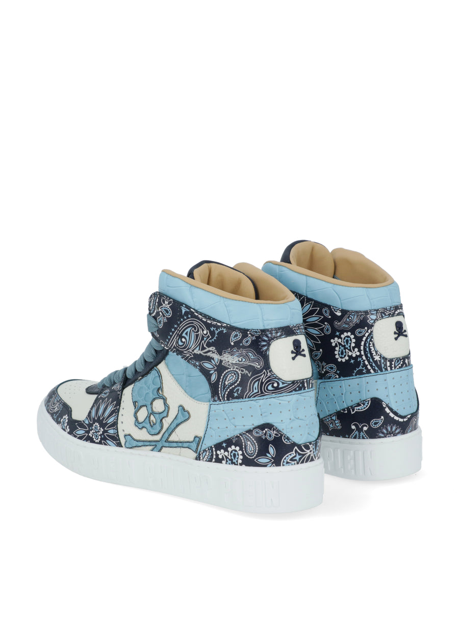 Philipp Plein Sneaker high-top Paisley para hombre PLP-MSC3840
