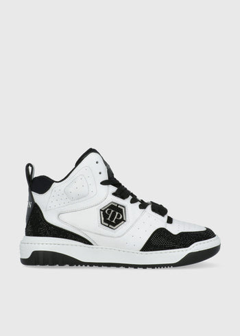 Philipp Plein Sneakers altas con cristales PLP-MSC3957