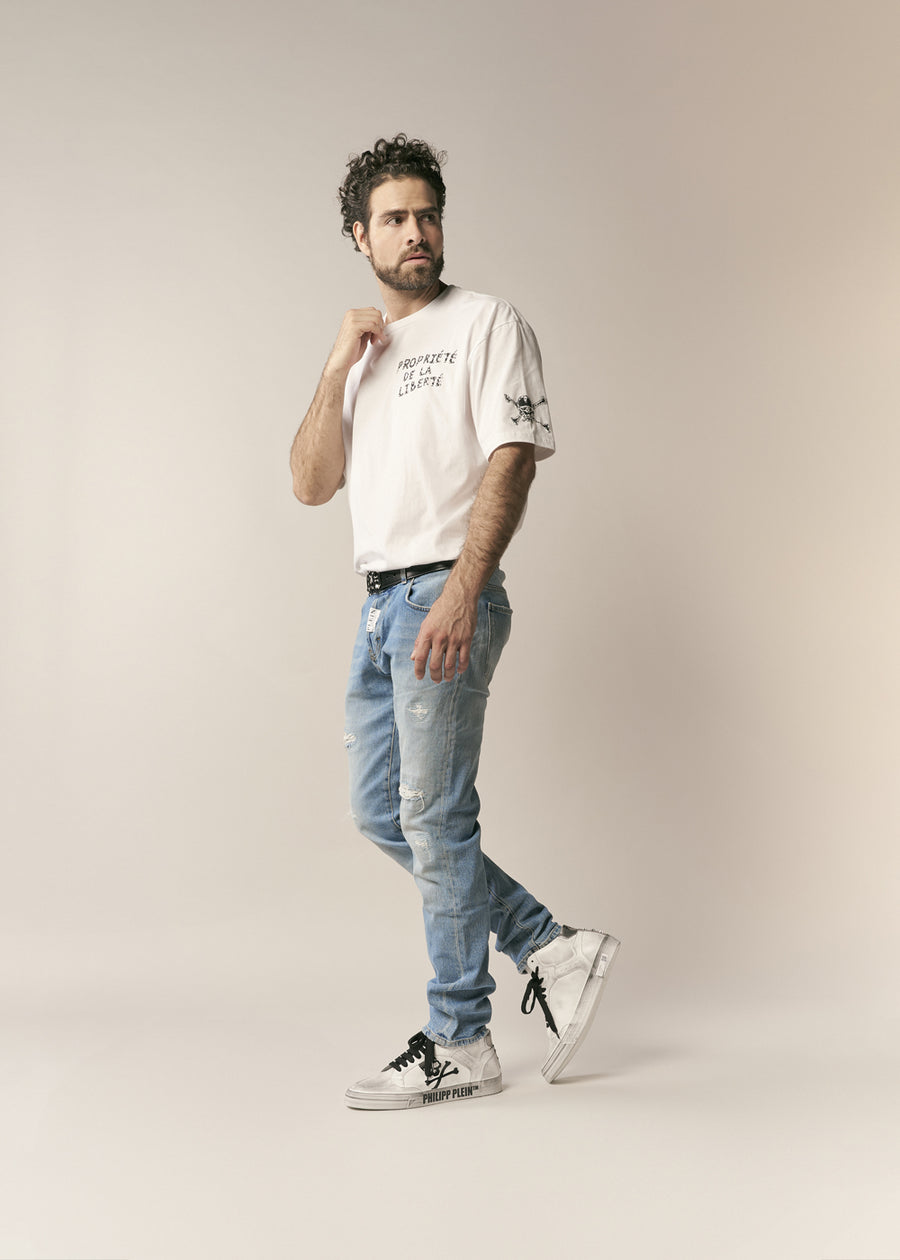 Philipp Plein Sneakers altas con cristales PLP-MSC3957
