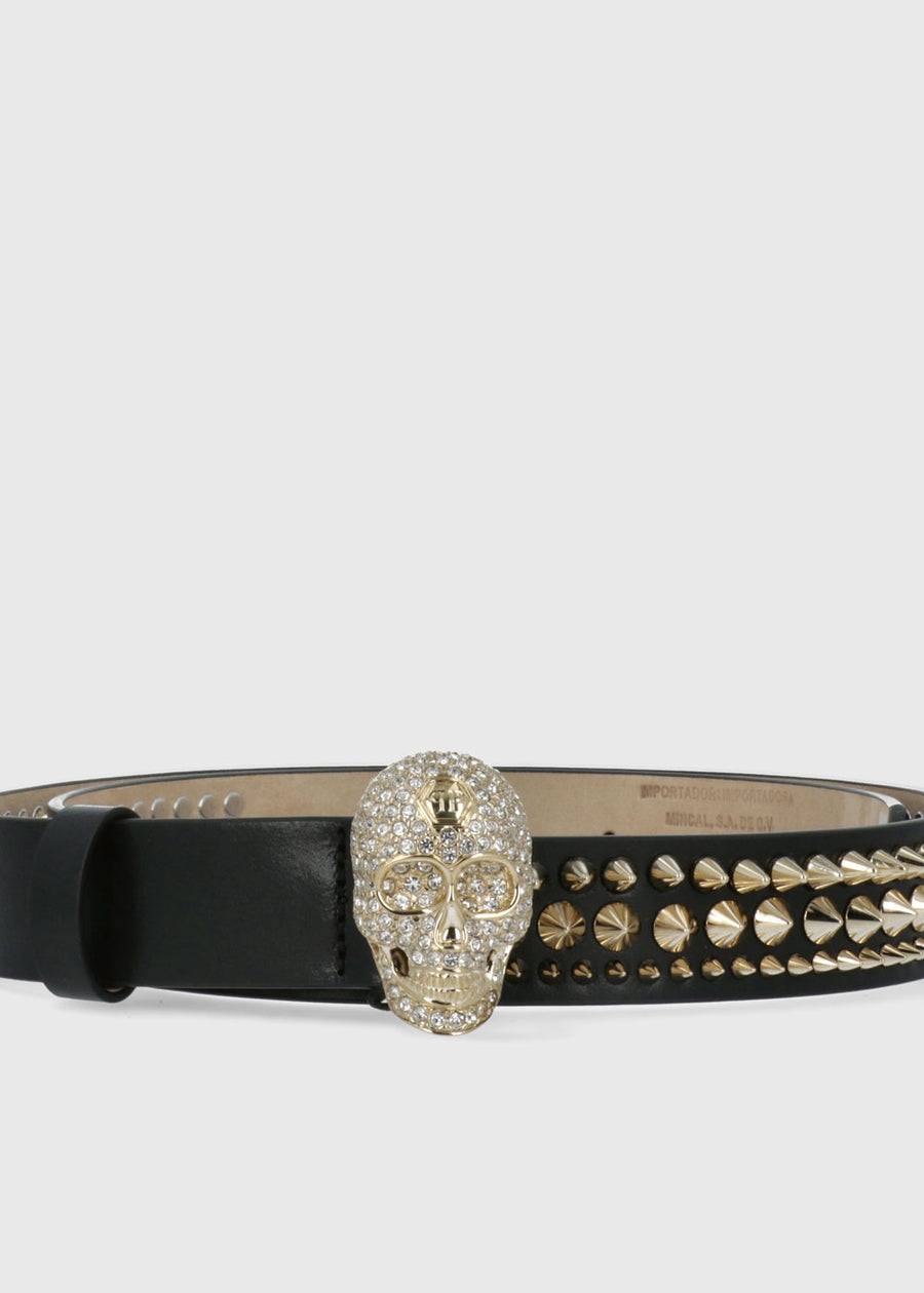 Philipp Plein Cinturón Skull con aplicaciones PLP-WAL0002
