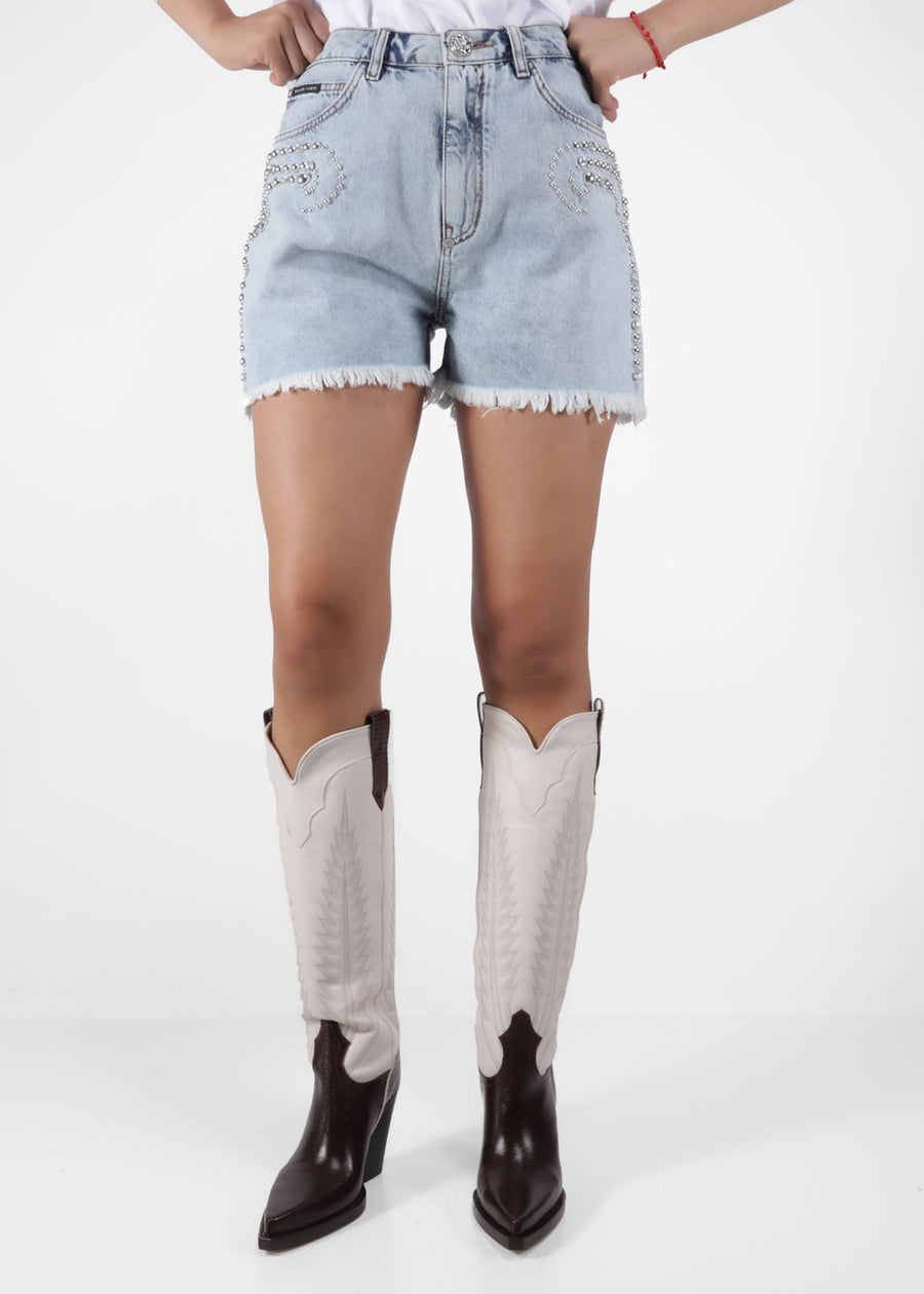 Philipp Plein Shorts con cristales PLP-WDT2356