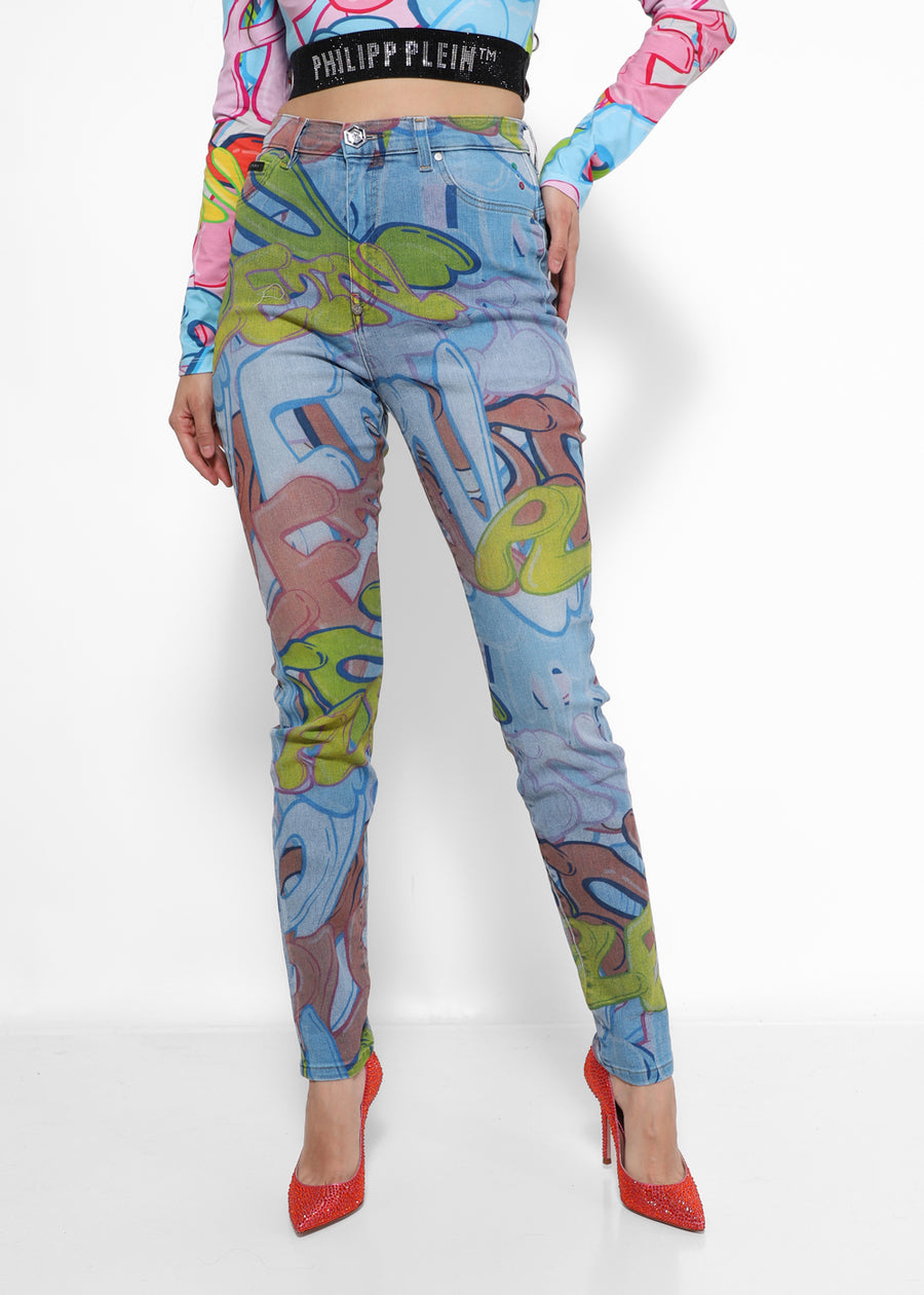 Philipp Plein Jeans estampados PLP-WDT2458