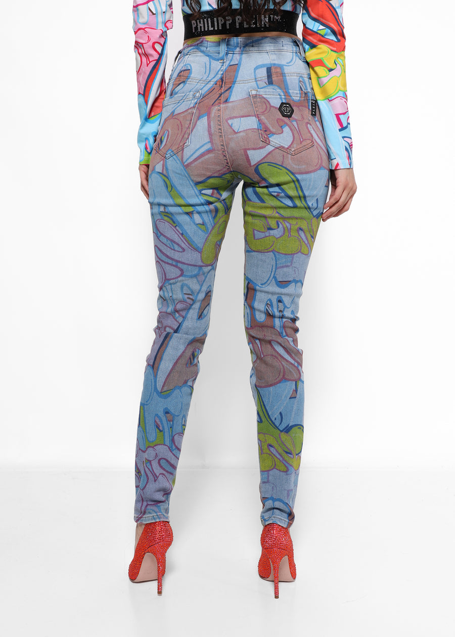 Philipp Plein Jeans estampados PLP-WDT2458